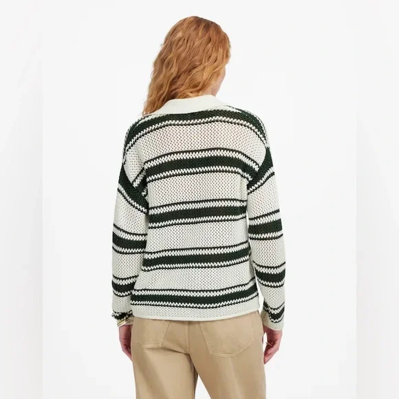 Madewell Open-Stitch Johnny Collar Sweater - Picture 4 of 12